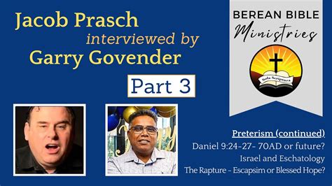 Jacob Prasch Interviewed By Pastor Garry Govender Part 3 YouTube