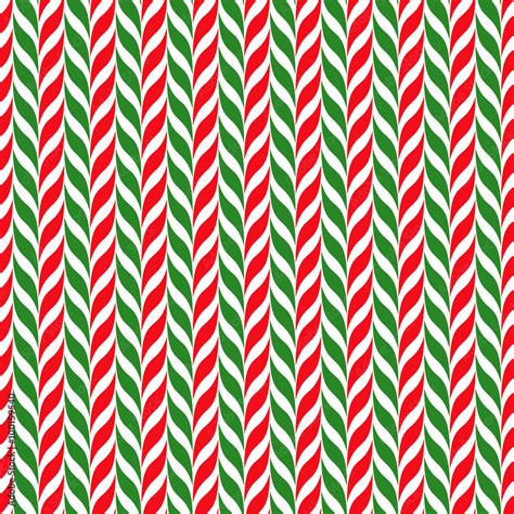 Candy Canes Vector Background Seamless Xmas Pattern With Red Green