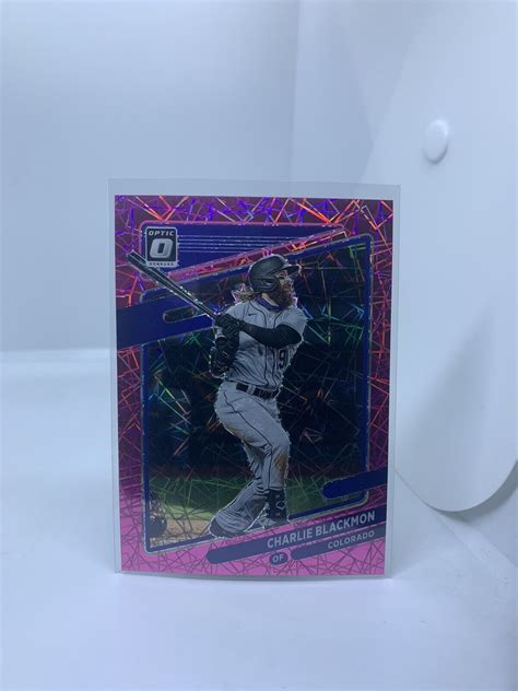 2021 Panini Donruss Optic Pink Velocity Prizm 128 Charlie Blackmon