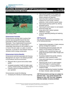 Fillable Online Nrcs Usda Csp Grazing Management Enhancements Nrcs