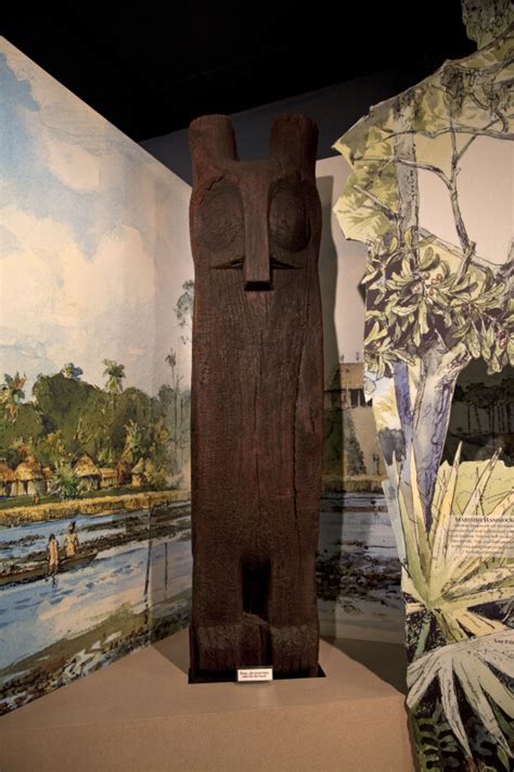 Wooden Owl Totem on Display at the Timucuan Preserve Visitor Center of ...