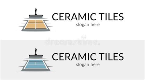 Modern Ceramic Tiles Logo In Perspective Stock Vector Illustration Of