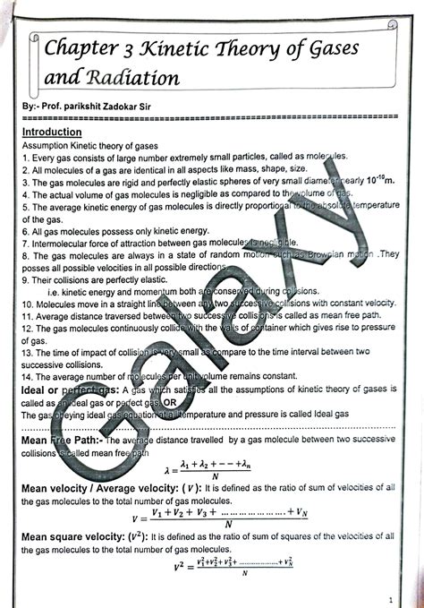 Solution Kinetic Theory Of Gases Radiations Physics Studypool