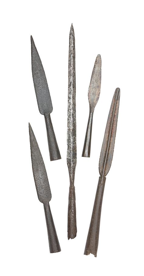 Bonhams Five Various Spearheads