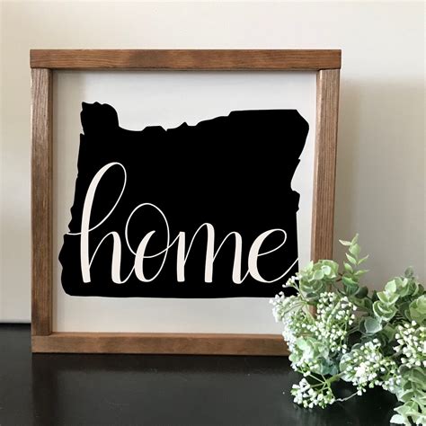 Oregon Home Sign Oregon Wood Sign Oregon State Sign State Etsy