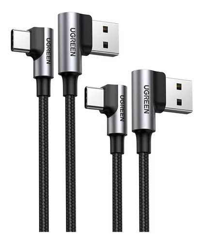 Cable Cargador Ugreen Usb C Angulo 90° 18 W 480 Mbps 1 M Cuotas Sin