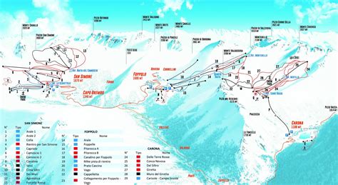 Mappa Delle Piste Foppolo Carona Brembo Ski