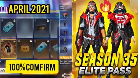 Free Fire April 2021 Elite Pass Free Fire Season 35 Elite Pass All Rewards 100 Confirmed