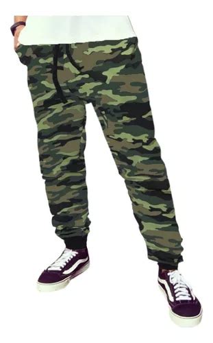 Calça Masculina Moletom Jogger Treino Slim Camuflada Parcelamento sem