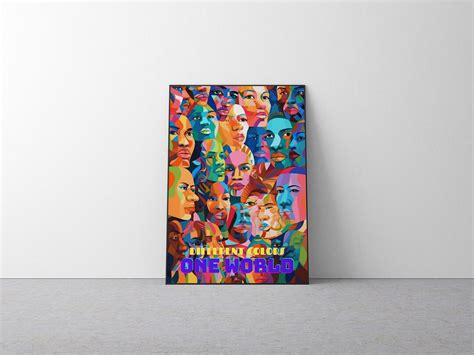 Diversity Poster, Human Equality Art, Multicultural Artwork, Equality ...