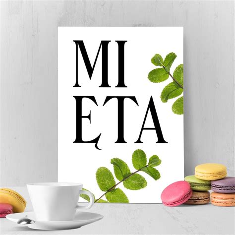 Plakat Kuchenny Z Mi T Plakaty Naklejki Szablony Ornamentyka