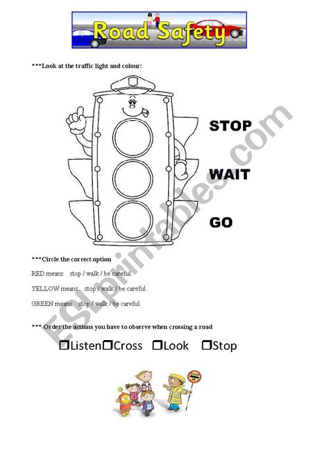 Printable Road Safety Worksheets Alphabetworksheetsfree