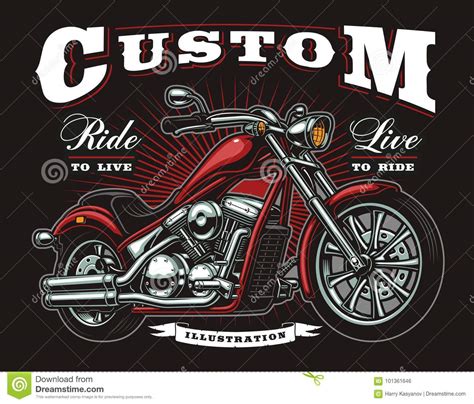 Vintage motorcycle stock illustration. Illustration of badge - 101361646