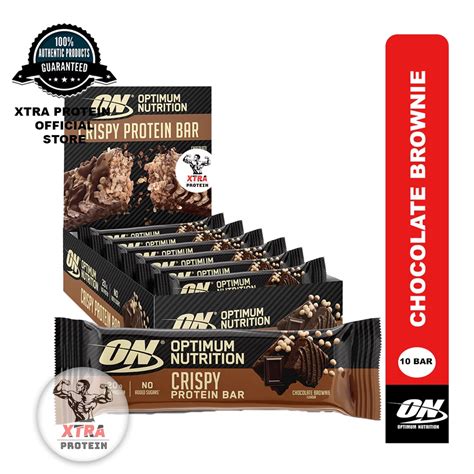 Optimum Nutrition Protein Crisp Bar Chocolate Brownie 65g 10 Pack Shopee Singapore