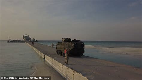 Inside The Us Plan To Build A 1 800ft Floating Dock Off Gaza Video Shows How Port Will Be Built