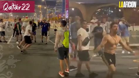 Mexicanos y argentinos protagonizan pelea campal en Qatar pecho frío