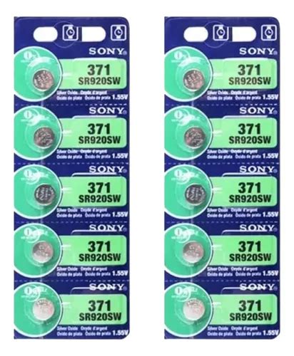 10 Baterías Sr920sw Pila Reloj 371 Botón Sony Original 1 55v Cuotas