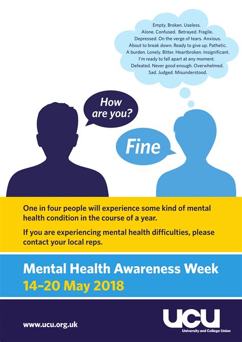 Mental Health Awareness Week 14th 20th May 2018 Ucu Northern Region