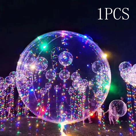 Inch Luminous Led Balloon Led Air Balloon String Lights Round Bubble