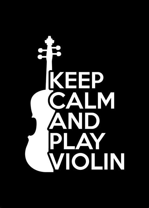 Keep Calm And Play Violin Poster Picture Metal Print Paint By