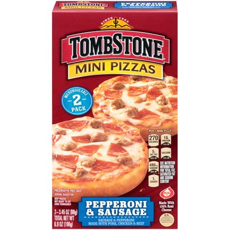 Tombstone Pepperoni And Sausage Mini Pizzas 345 Oz Instacart