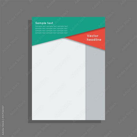 A4 size brochure flyer template. Simple material background Stock ...