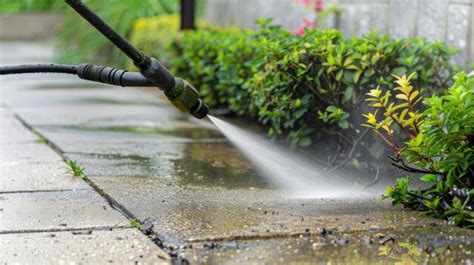 Premium Photo Pressure Washing In Action Transforming Grimy Surfaces Into Pristine Cleanliness