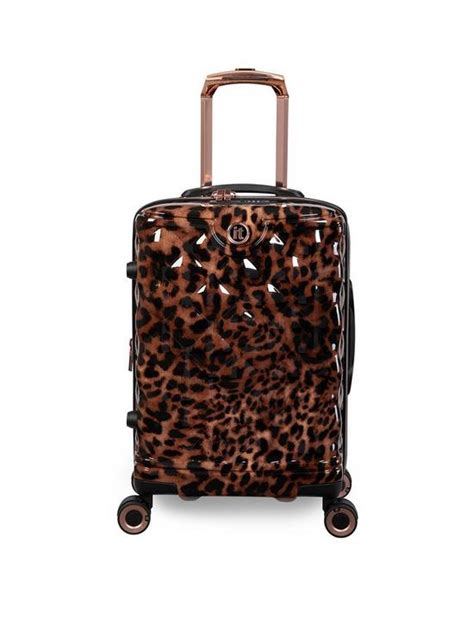 It Luggage Indulging Leopard Print Cabin Suitcase Uk