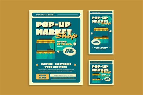 Pop Up Market - Flyer Template, Graphic Templates - Envato Elements