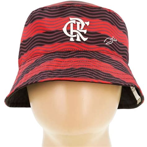 CHAPÉU BUCKET HAT FLAMENGO ZICO OFICIAL DUPLA FACE