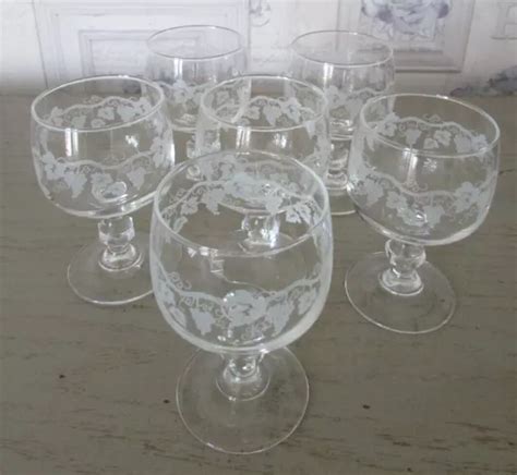 Ensemble De Verres Pieds Vin Arcopal Mod Le Sarment Vigne Grappes