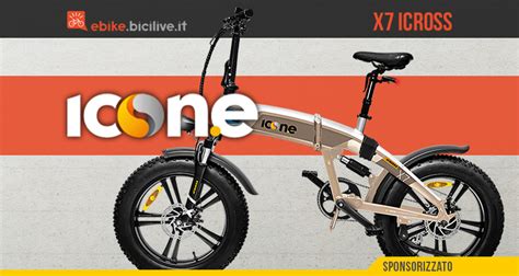 Icon E X7 ICross Ebike Pieghevole Biammortizzata Ruote Fat