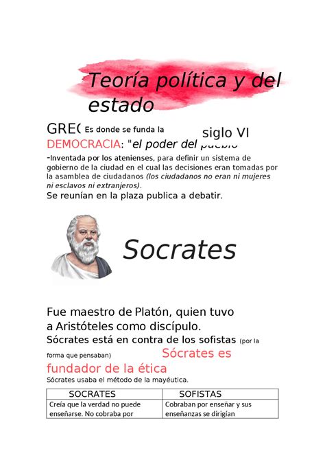 Datos De La Historia De Teoría Política Del Estado Apuntes De Teoría