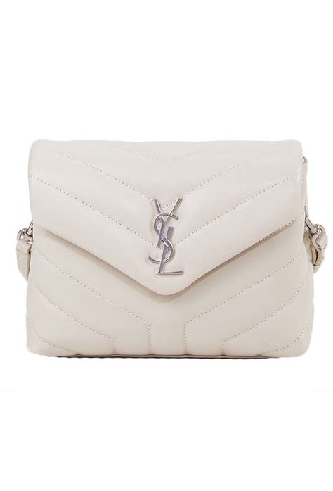 Saint Laurent Shoulder Bag Pouche Monogramm Cream