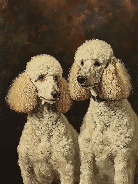 Cream Standard Poodle Art Gicl E Print Traditional Home Chiaroscuro