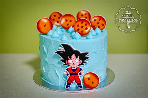 Mis Dulces Pastelitos Tarta Drago Ball Son Goku Bizcocho De