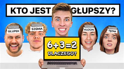 4 INFLUENCERÓW vs TEST IQ YouTube