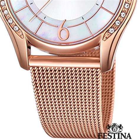 Festina Damen Armbanduhr Mademoiselle F20422 1 Edelstahl Rosegold UF20422 1