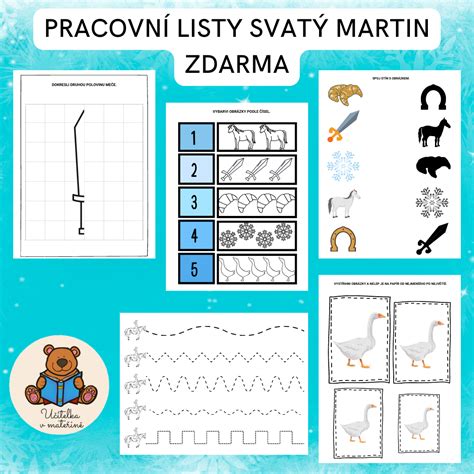 Pracovní listy sv Martin ZDARMA Logopedie UčiteléUčitelům cz