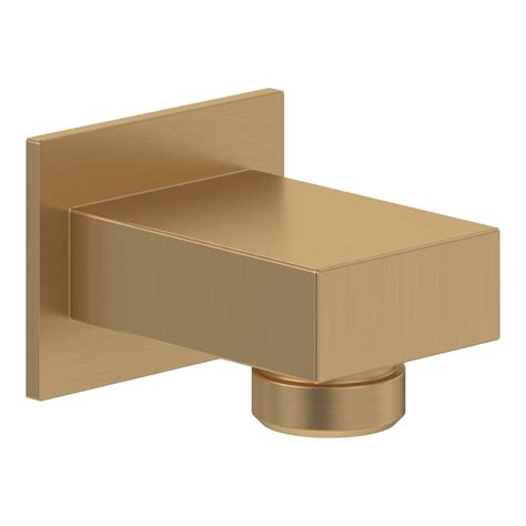 Villeroy And Boch Universal Square Wall Outlet In Brushed Gold