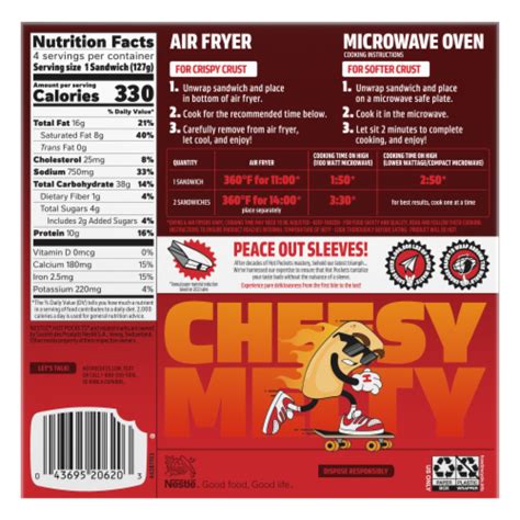 Hot Pockets Pepperoni Pizza Crispy Crust Frozen Sandwiches 4 Ct 18 Oz Frys Food Stores