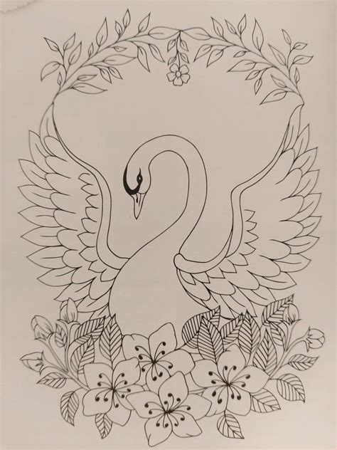 Swan drawing – Artofit