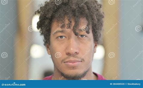 Close Up Of Serious African Man Face Stock Footage Video Of