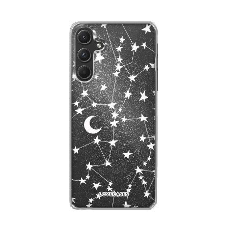 Lovecases White Stars Moons Glitter Case For Samsung Galaxy A G