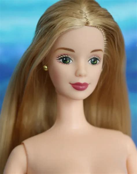 Nude Barbie Highlighted Blonde Hair Tnt Green Eyes Bangs Mackie New For