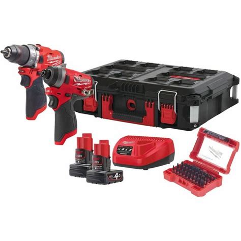 Milwaukee Cordless Tool Set M12fpp2a 402p Fuel 12v Toolstradingqa