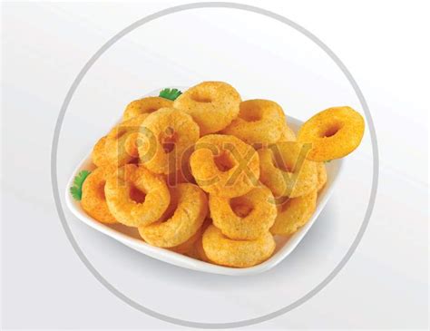 Image Of Puffed Corn Rings Cereal Ring Pile Of Crispy Corn Puff