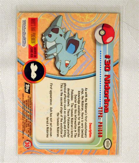 30 Nidorina Foil Black TV Animation Edition Pokemon Card NP Scoopy S