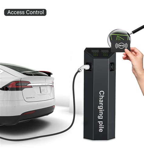 Outdoor Electric Vehicle Ev Dual Port Universal Quick Auto Charge Stations Pile For 2 Electric