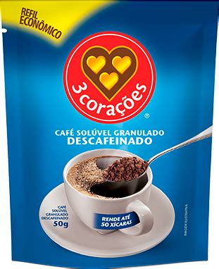 Solúvel Descafeinado Solúveis Café 3 Corações